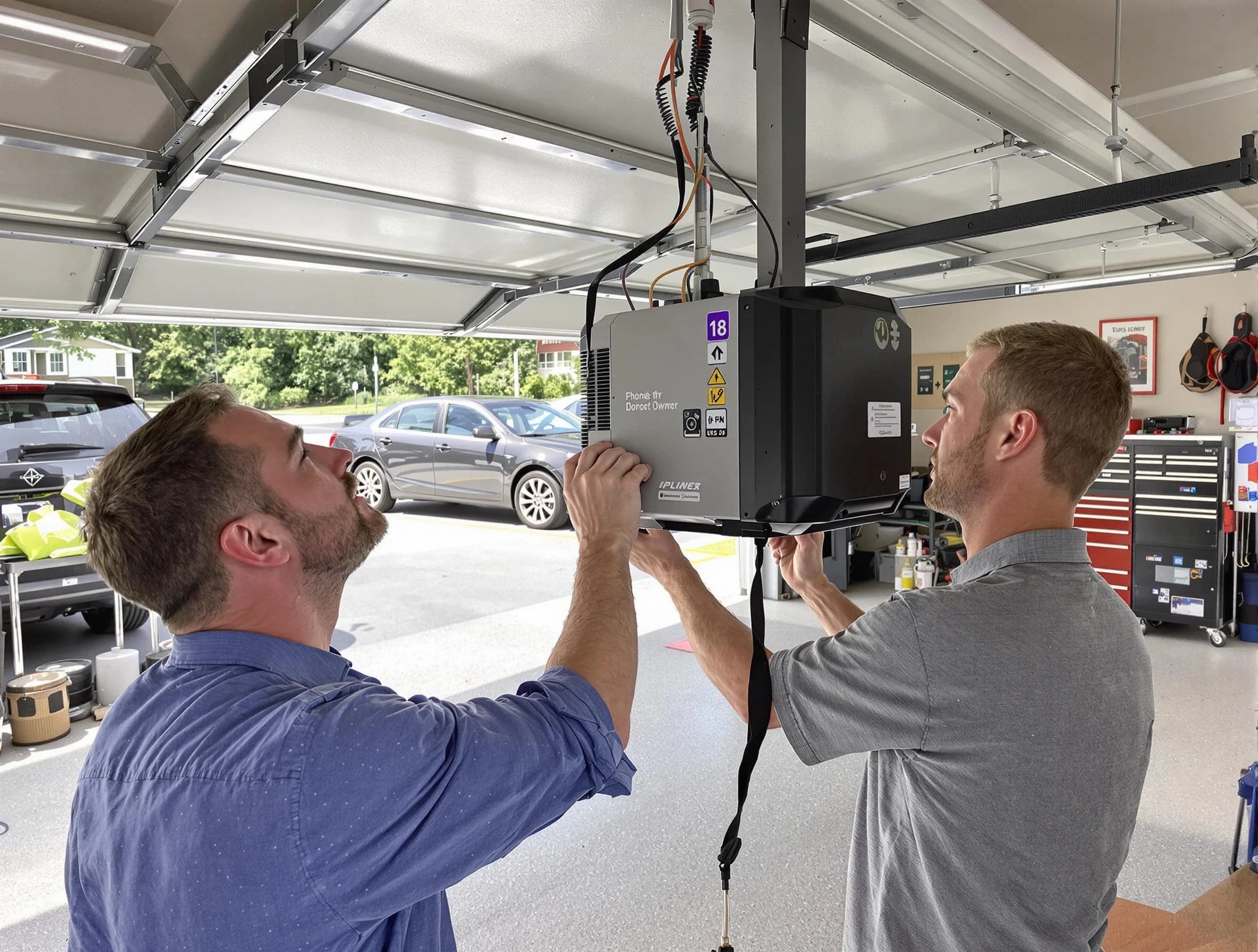 El Cerro Mission Garage Door Repair technician installing garage door opener in El Cerro Mission